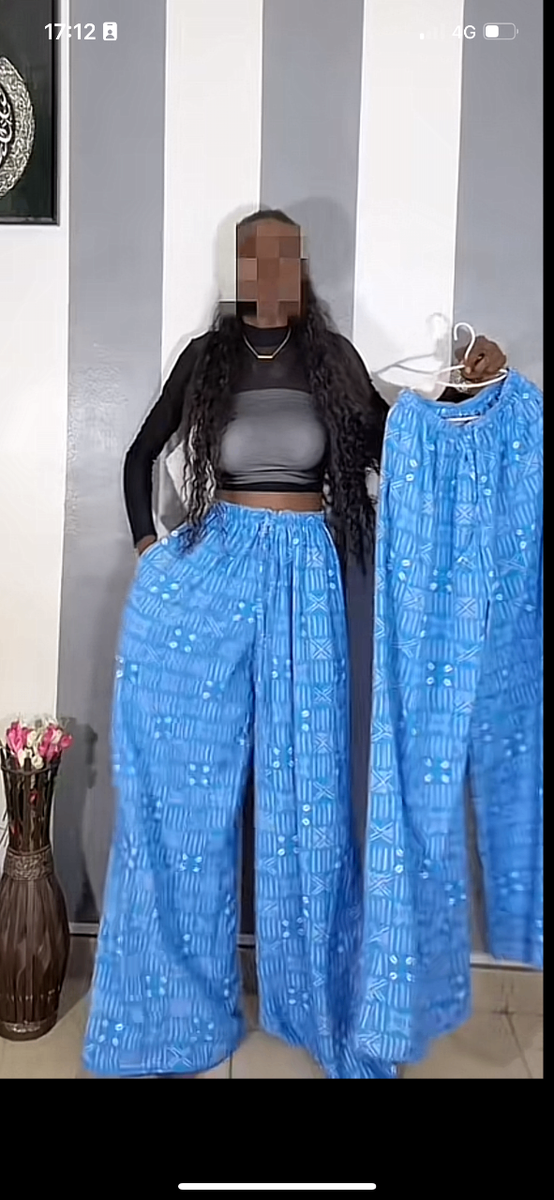 Pantalon ample en coton