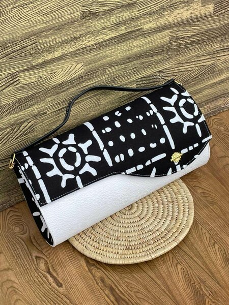 Sac à main en cuir imprimé