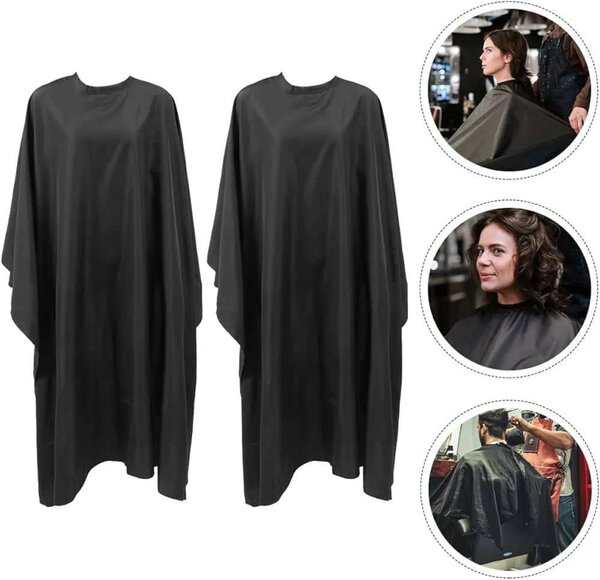 Tablier de coiffure unisexe imperméable avec fermeture à pre