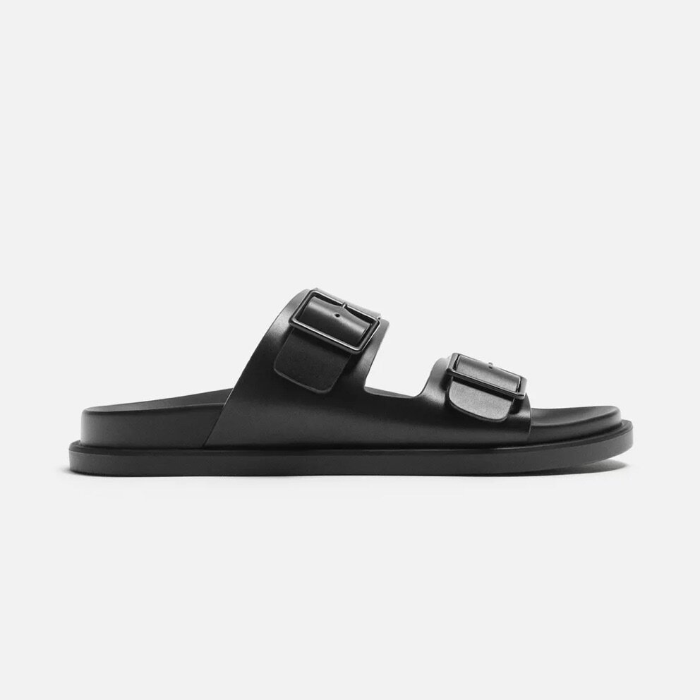 Sandales En Cuir Noir