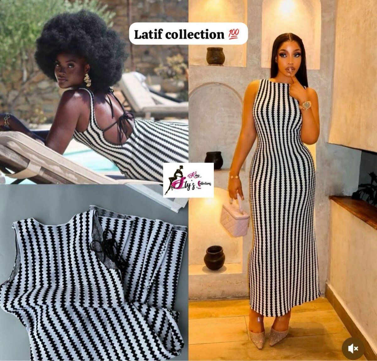 Robe élégante maxi rayée