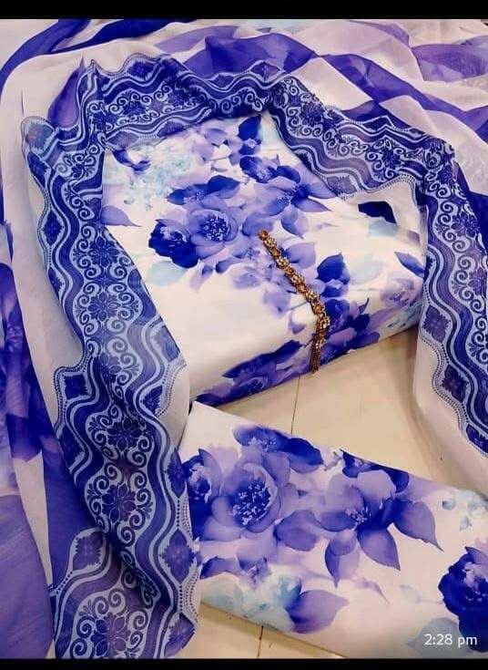 Printed lawn suit
