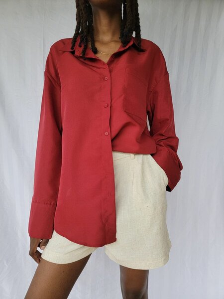 Linen plain casual shorts