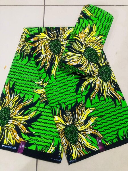 Cotton fabric with 6 yards print green
