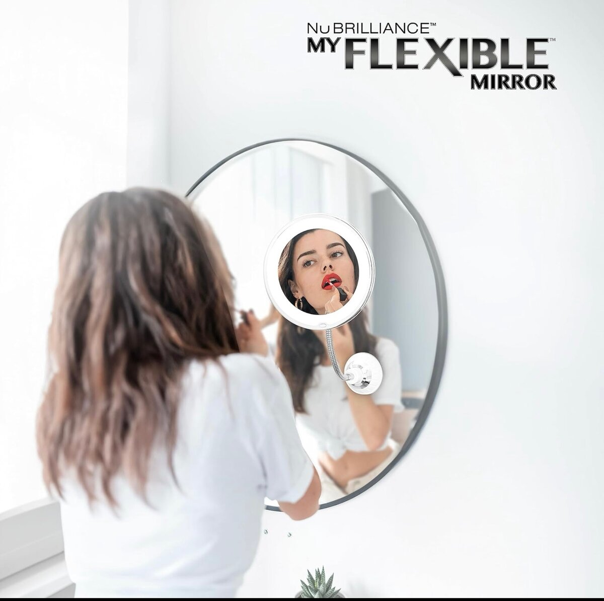 miroir LED, miroir lumineux, base ventouse adhère à n'import