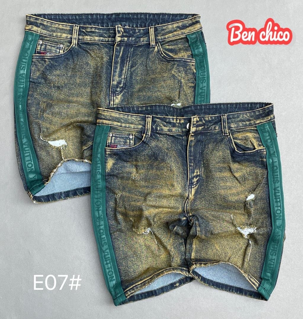 Shorts en jean imprimé