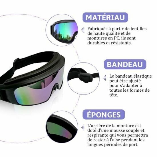 Lunettes Moto,Lunettes de Sport,Lunettes Coupe-Vent