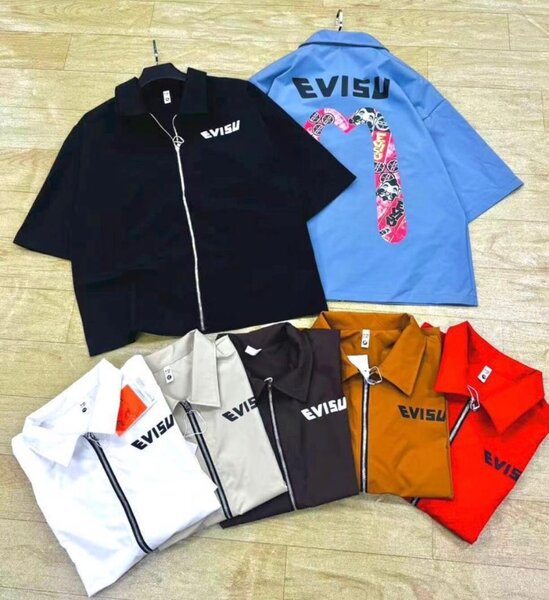 Chemise à manches courtes unisexe