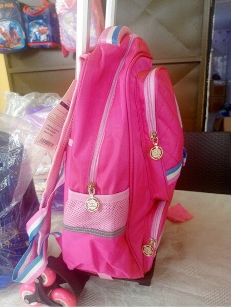 Sac à dos trolley rose enfant