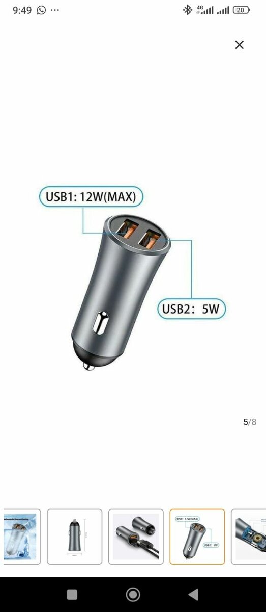 Chargeur de Voiture USB Double