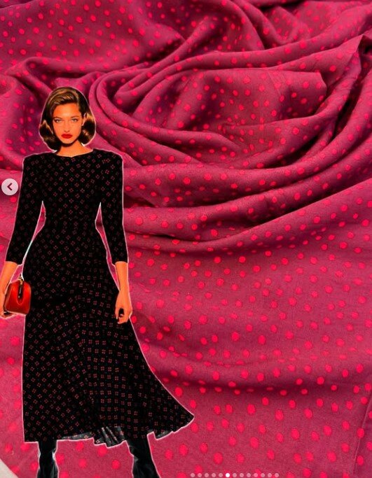 Красивая ткань для пошивая одежды Бельмондо штапель