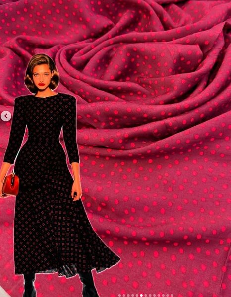 Красивая ткань для пошивая одежды Бельмондо штапель