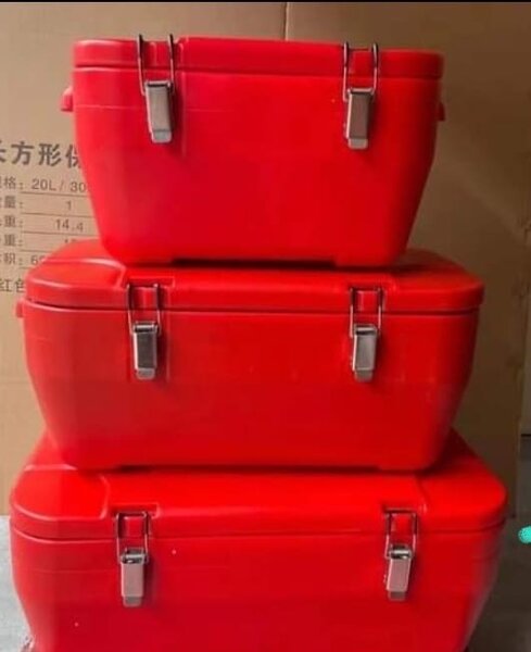 48hrs Lunch Box Food warmer 3 set -Red