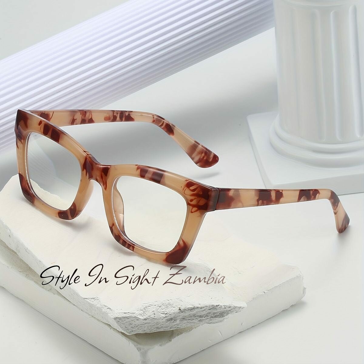 Image glasses, in glossy frame, for work at the computer and telephone with protection against screen radiation 