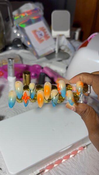 Ongles pressés dégradé