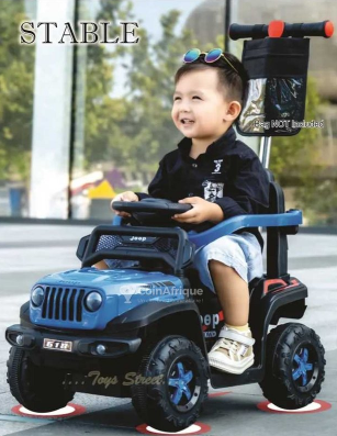 Mini jeep car électrique rechargeable bleu