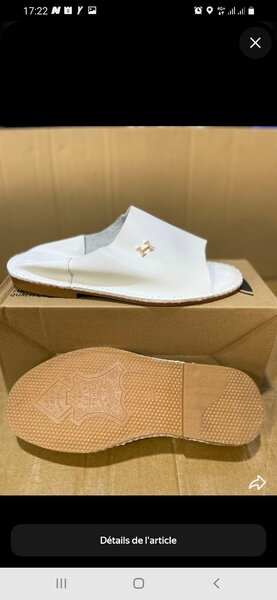 Sandales en cuir blanc