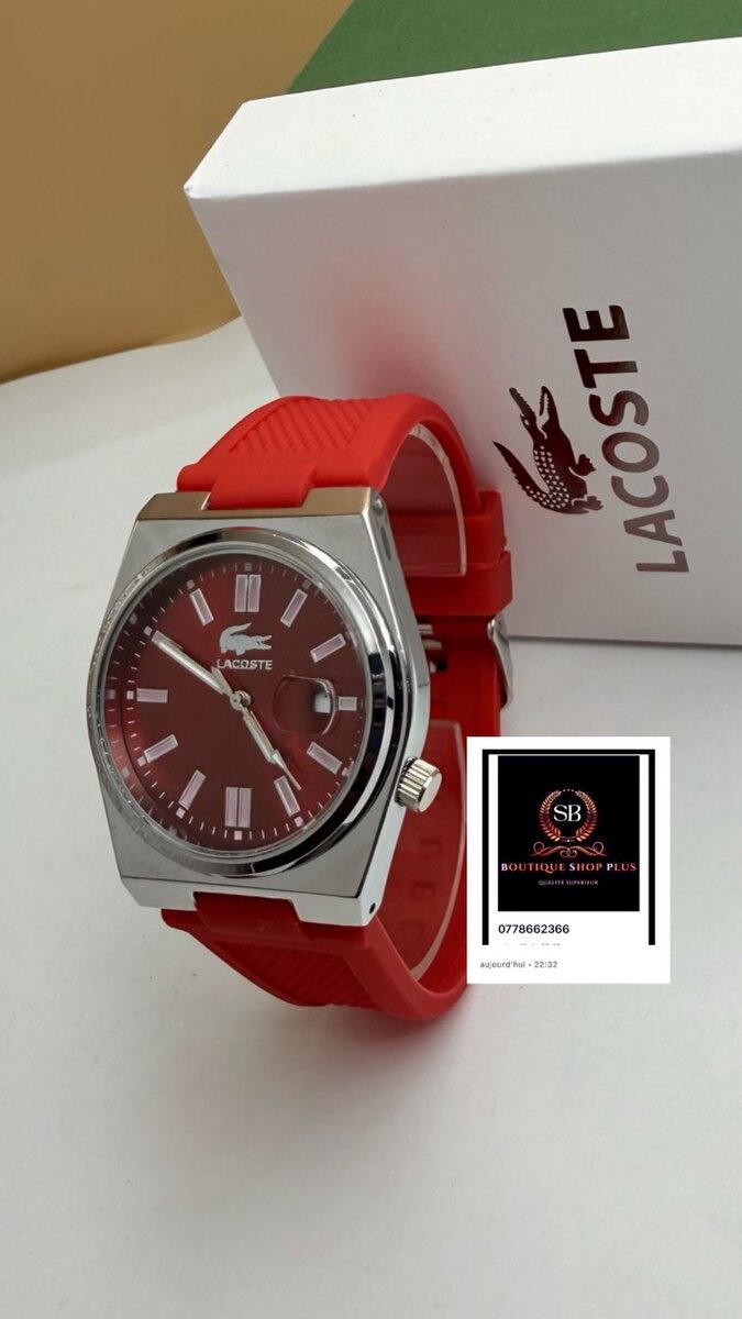 Montre Lacoste avec sa boîte
