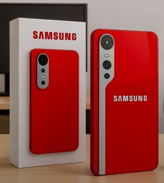 Samsung Téléphone Rouge Élégant