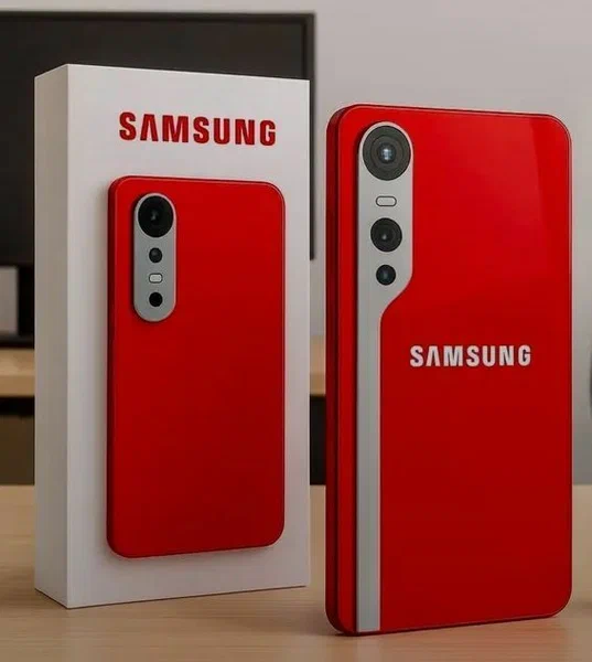 Samsung Téléphone Rouge Élégant