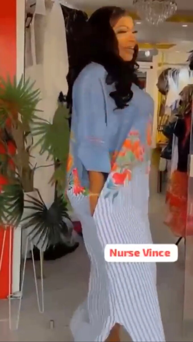 Robe Maxi à Rayures Florale