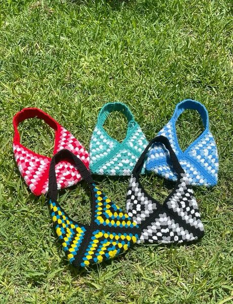 Sac à main crochet coloré