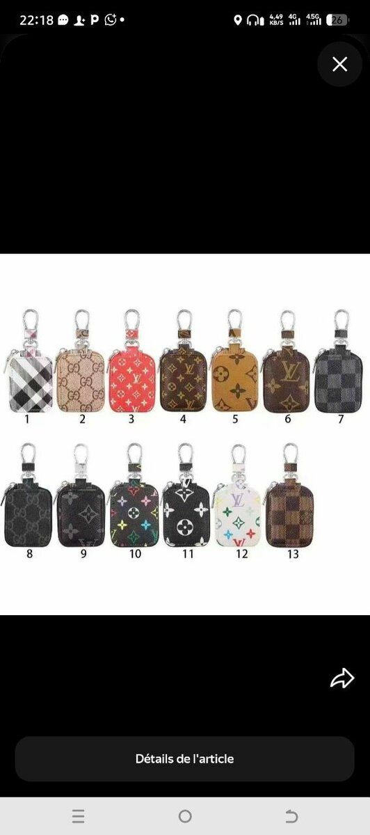 Porte-clés Étui en Cuir Élégant