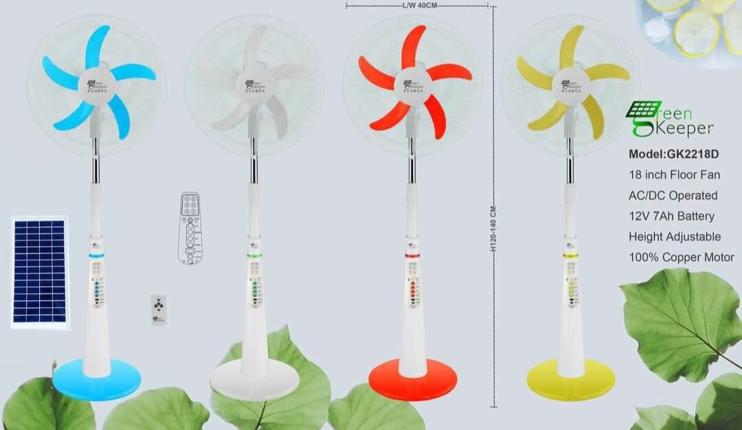 ventilateur rechargeable 16 pouces avec panneau solaire