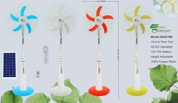 ventilateur rechargeable 16 pouces avec panneau solaire