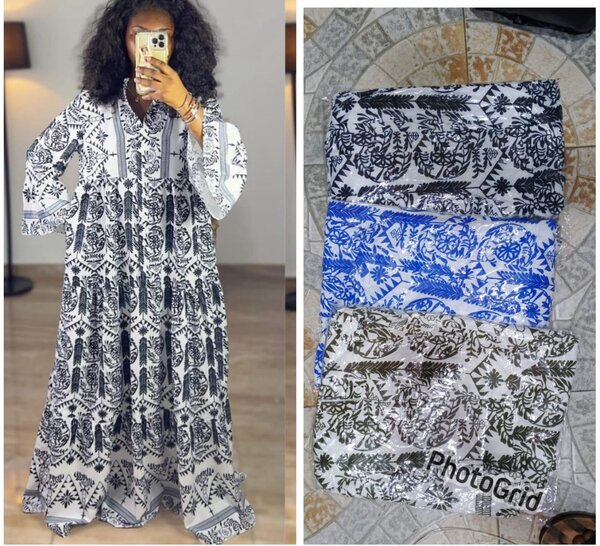 Robe longue bohème imprimée