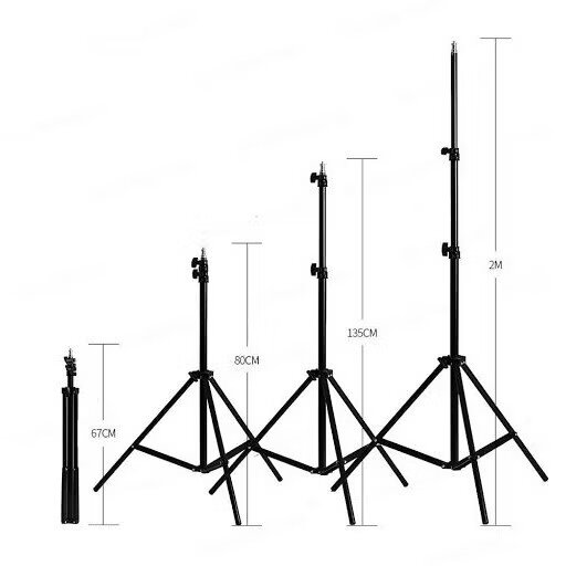 Portable 210 cm Tripod Stand for Selfie Lights - Adjustable