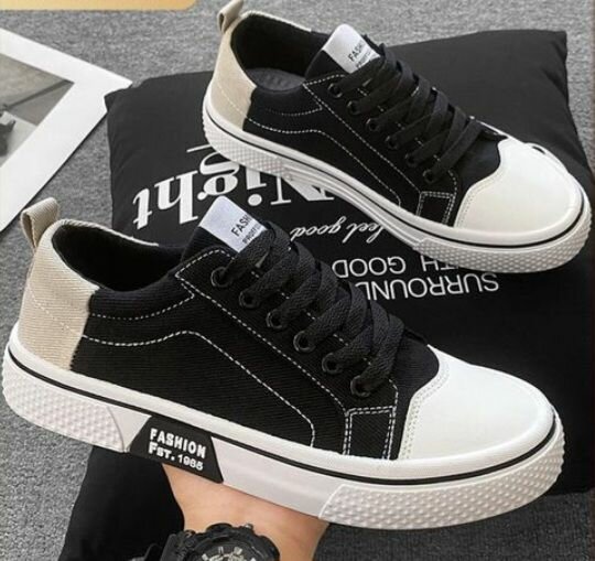 Baskets noires unisexes