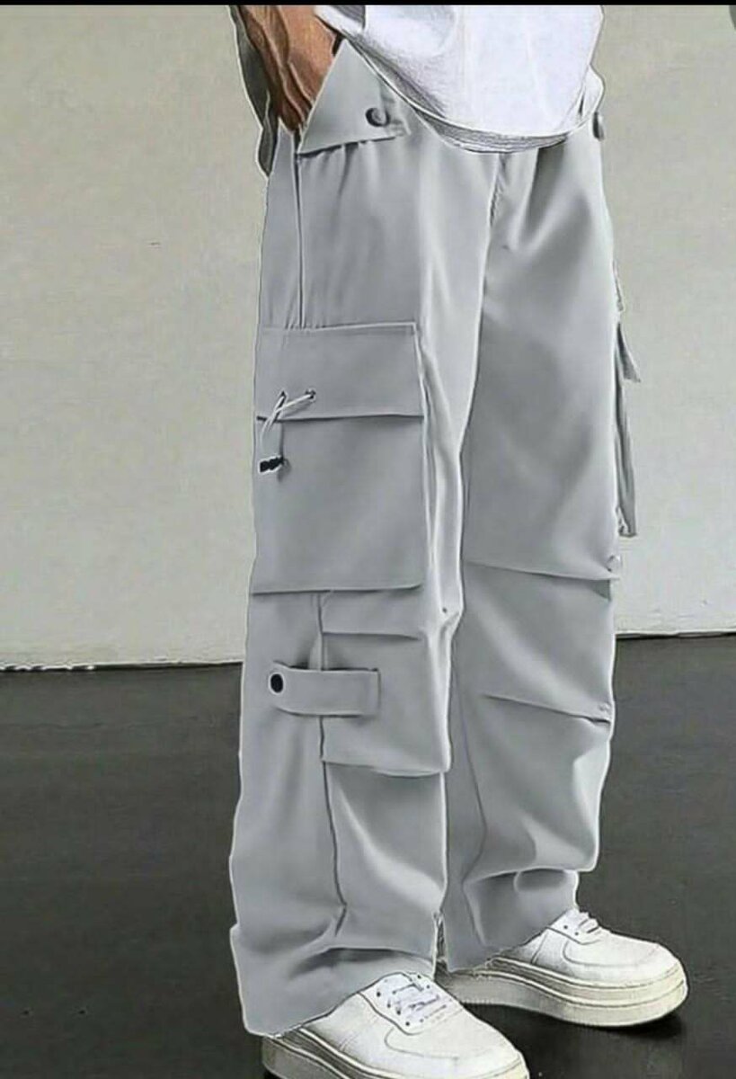 Pantalon cargo gris homme