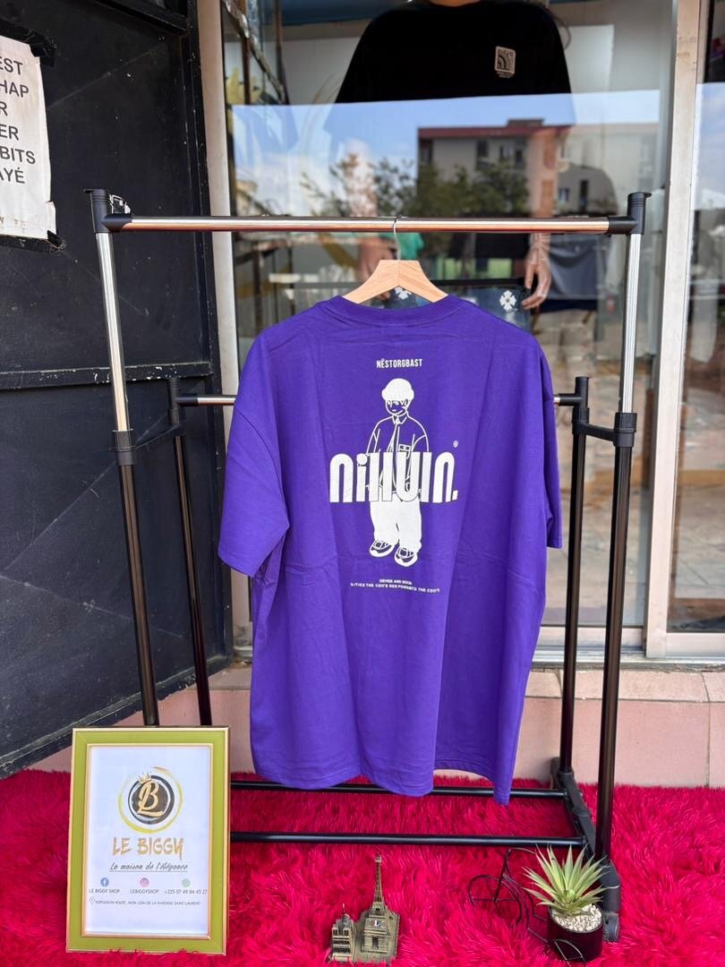 T-shirt oversize violet tendance