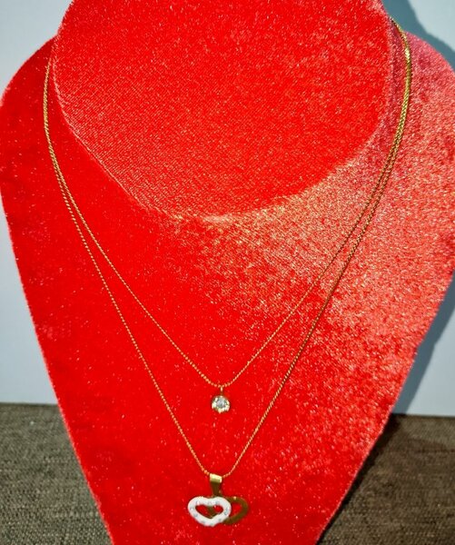 Collier Cœur Doré(2 en 1)