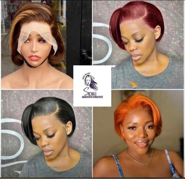 Peruque en dentelle colorée