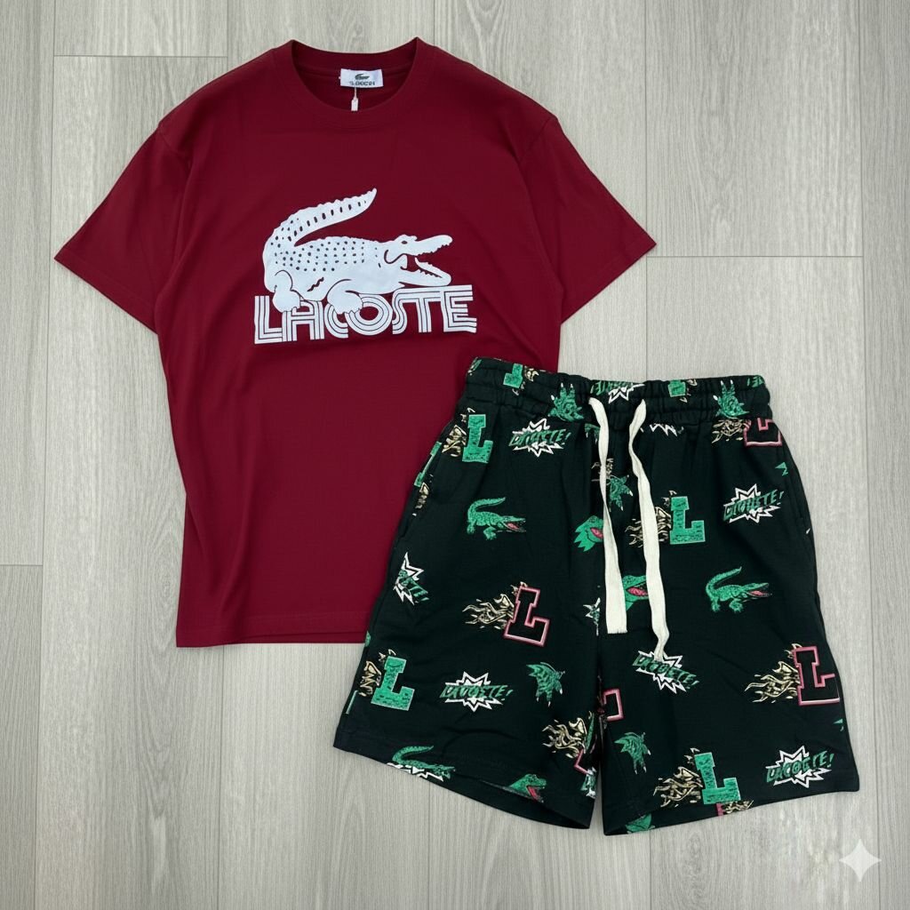 T-shirt et short imprimés crocodile
