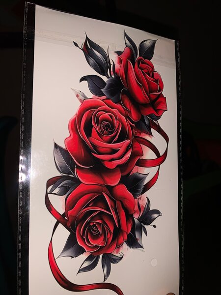 Tatouage temporaire rose