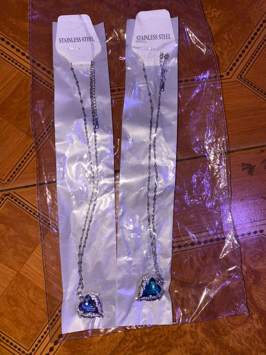 Blue silver chain