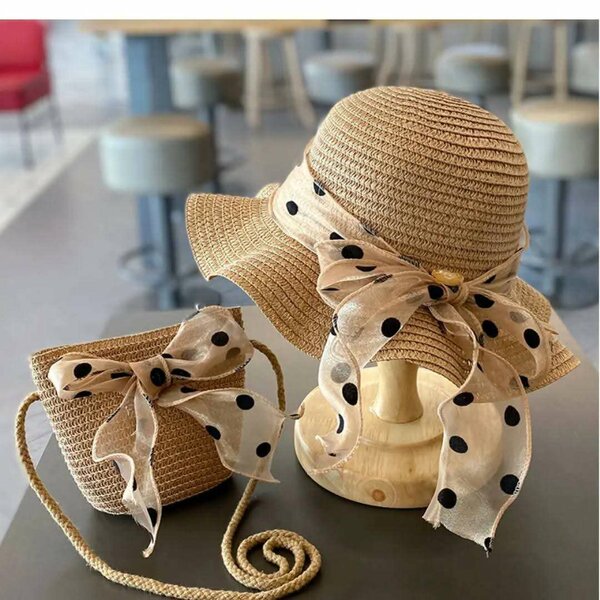 Chapeau et Sac Paille Femme