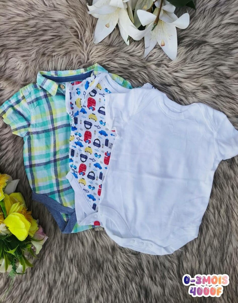 Bodies Bébé Colorés 0-3 Mois