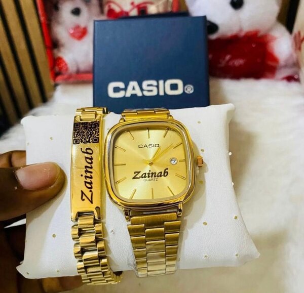 Montre Casio Dorée Personnalisée