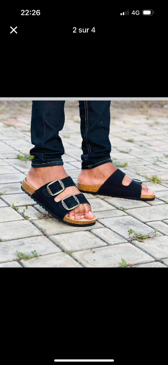 Sandales Zara en cuir unisexe