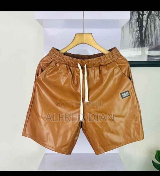 Prada leather shorts