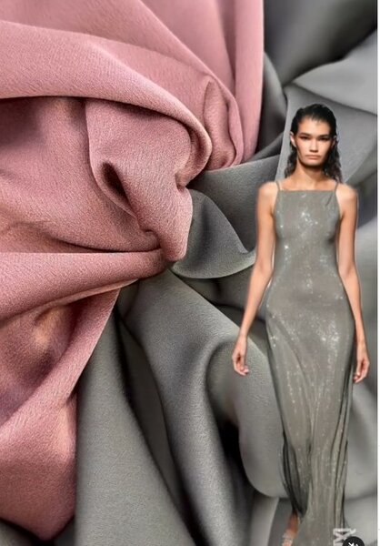 Красивая ткань с двусторонней основой Eva креп