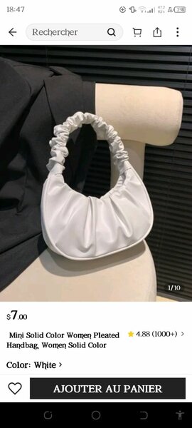 Sac à main plissé chic