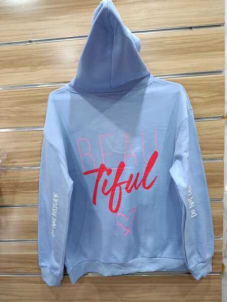 Sweat à capuche bleu tendance