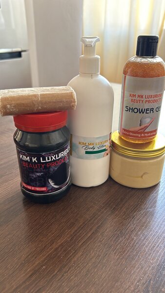 Body lightening cream and black charcoal scrub