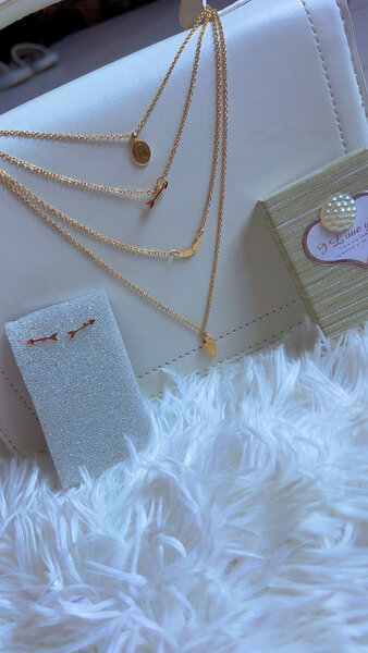 Collier multi-couches doré élégant