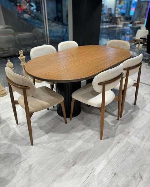 Table à manger ovale bois